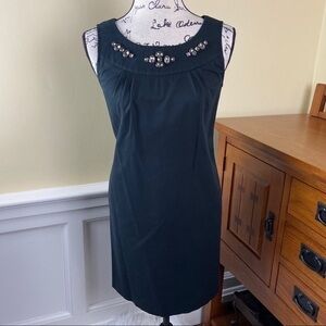 Ann Taylor Pleated Embellished Dress